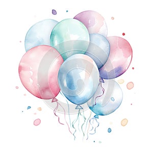 Party balloons, perfect for festive and celebratory occasions. Generative AI