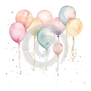 Party balloons, perfect for festive and celebratory occasions. Generative AI