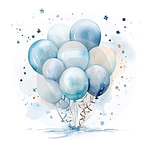 Party balloons, perfect for festive and celebratory occasions. Generative AI