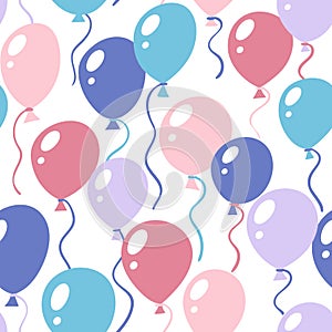 Party Balloons Seamless Pattern