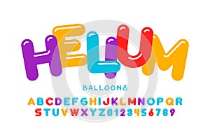 Party balloons style font