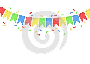 Party banner icon over white