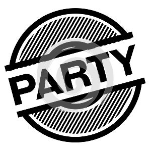 Party black stamp