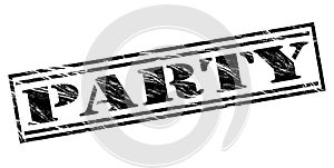 Party black stamp