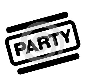 Party black stamp