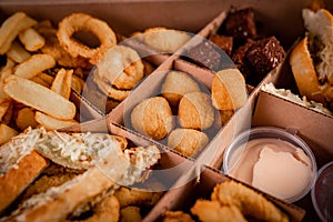 Party box assorted snacks deep-fried beer