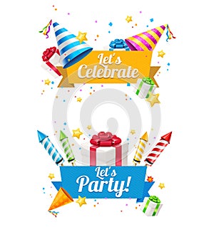 Party Card, Flyer or Placard. Vector