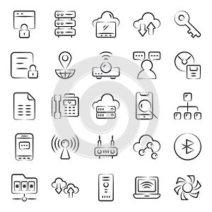 Party and Celebration Doodle Line Icons Pack