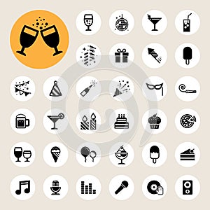 Party and Celebration icon set.