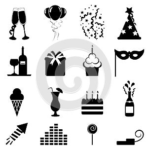 Party and celebration icons