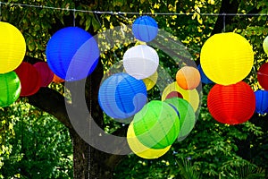 Party with colourful lampions