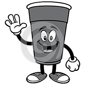 Party Cup Waving Illustration