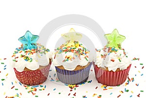 Party Cupcakes with Candy Stars