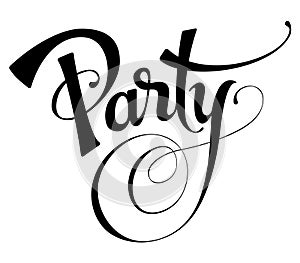 Party - custom calligraphy text