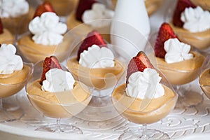 Party decorations; Candy table, table with various sweets and cakes