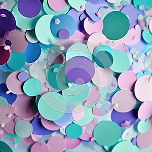 party decorations on a multicolored background