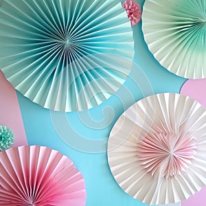 party decorations on a multicolored background