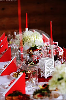 Party decorations on table