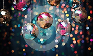 Party disco ball with bright sparkling lights