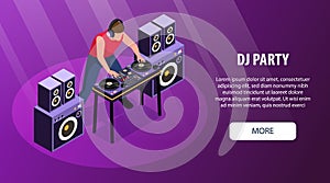 Party DJ Horizontal Banner