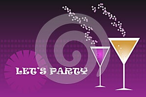 Party drinks - vector