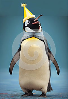 Party Emperor Penguin wearing hat