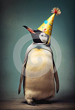 Party Emperor Penguin wearing hat