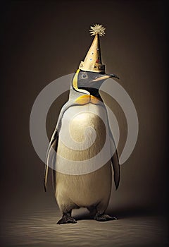 Party Emperor Penguin wearing hat