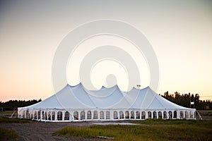 A party or event white tent