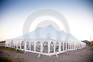 A party or event white tent