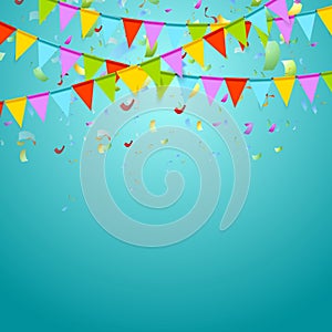 Party flags colorful celebrate abstract background