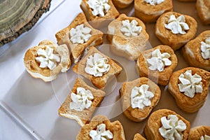Party food: puff pastry vol-au-vents
