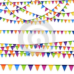 party garlands colored photo