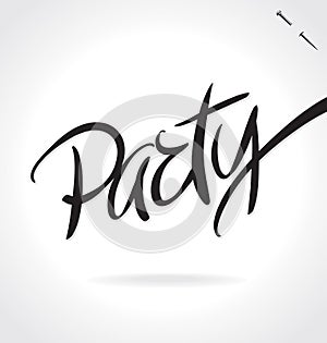 PARTY hand lettering (vector)