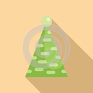 Party hat cap icon flat vector. Happy new year