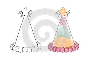 Party hat with star on top