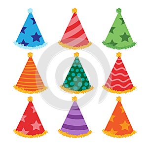 Party hat vector collection design