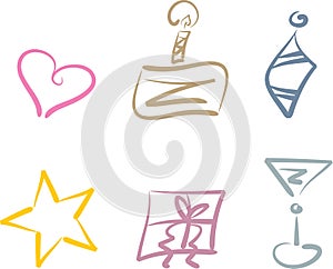 Party and holiday clipart set