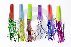 Party Horn Blower with colored streamers