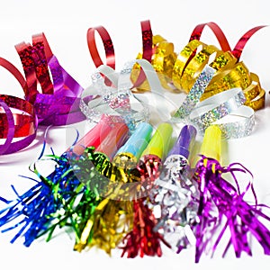 Party Horn Blower with colored streamers