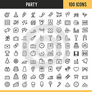 Party icon. Vector illustration.