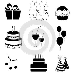 Party icons vector