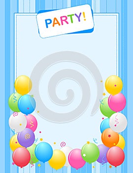 Party invitation frame