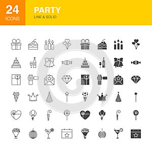 Party Line Web Glyph Icons