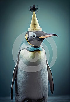 Party Penguin wearing hat