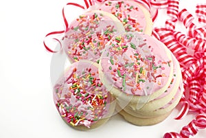 Party Pink Frosted Sugar Cookies
