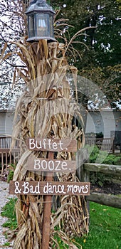 Wedding and reception signs