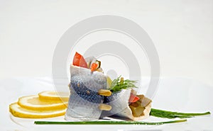 Party Snack herring on plate