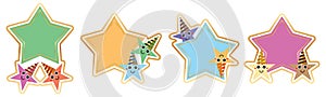 Party star wear hat sticker star set