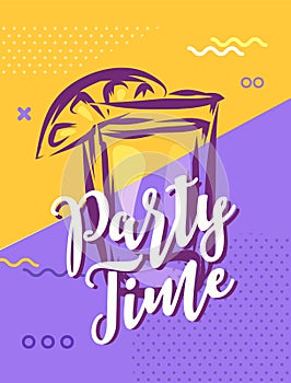 Party time with cool design. Vector stock illustration.